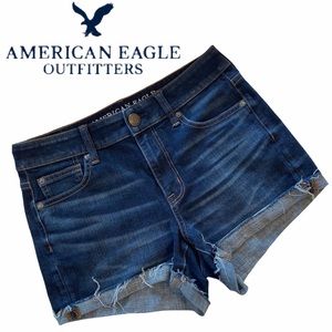 AMERICAN EAGLE OUTFITTERS HIGH RISE SHORTIE SHORTS